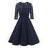 Vintage Lace Dress #Midi Dress #Blue #Vintage Lace Dress